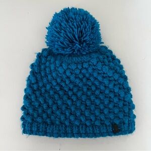 Spyder - Blue Chunky Knit Pom-Pom Hat